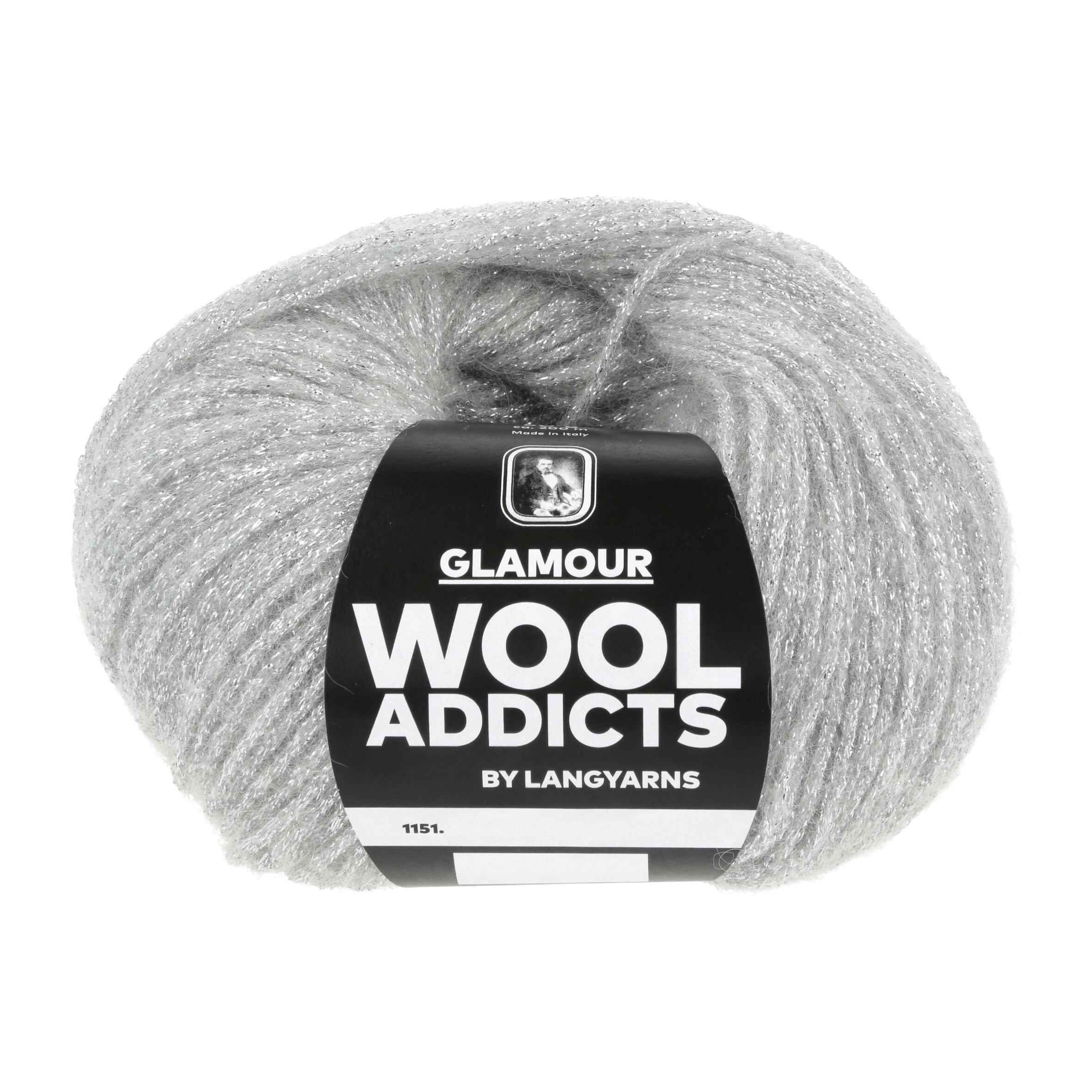 WOOL ADDICTS GLAMOUR 50GR 0023 SILBER