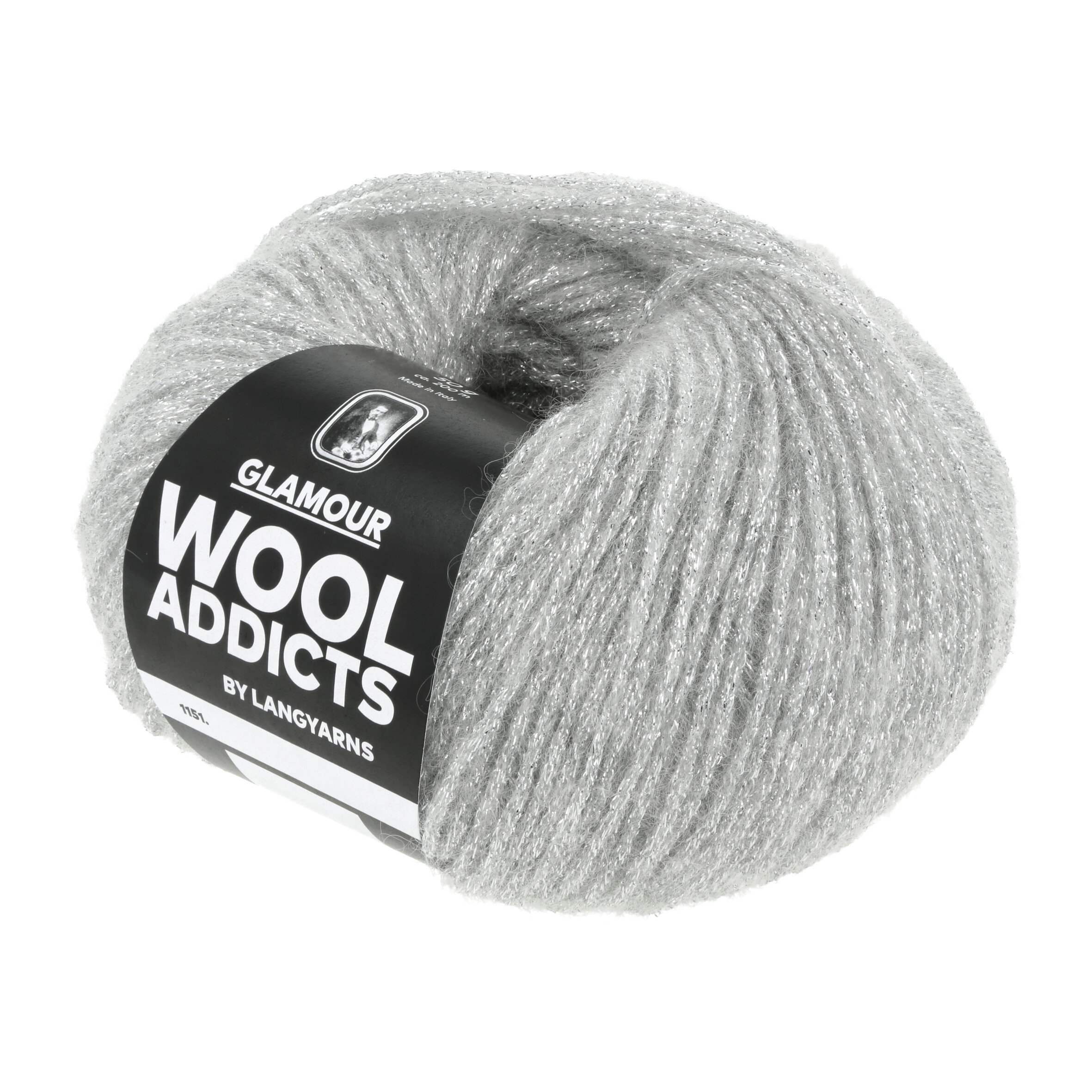 WOOL ADDICTS GLAMOUR 50GR 0023 SILBER