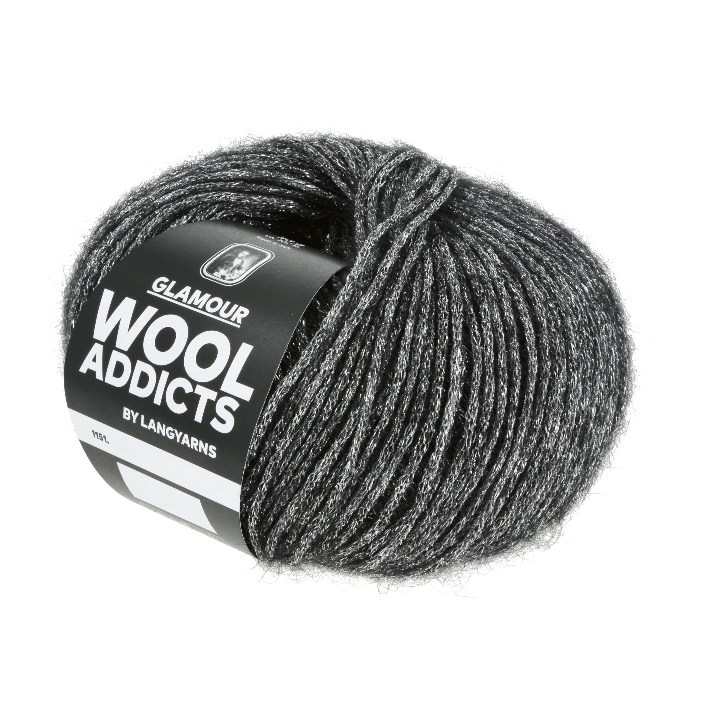 WOOL ADDICTS GLAMOUR 50GR 0004 SCHWARZ