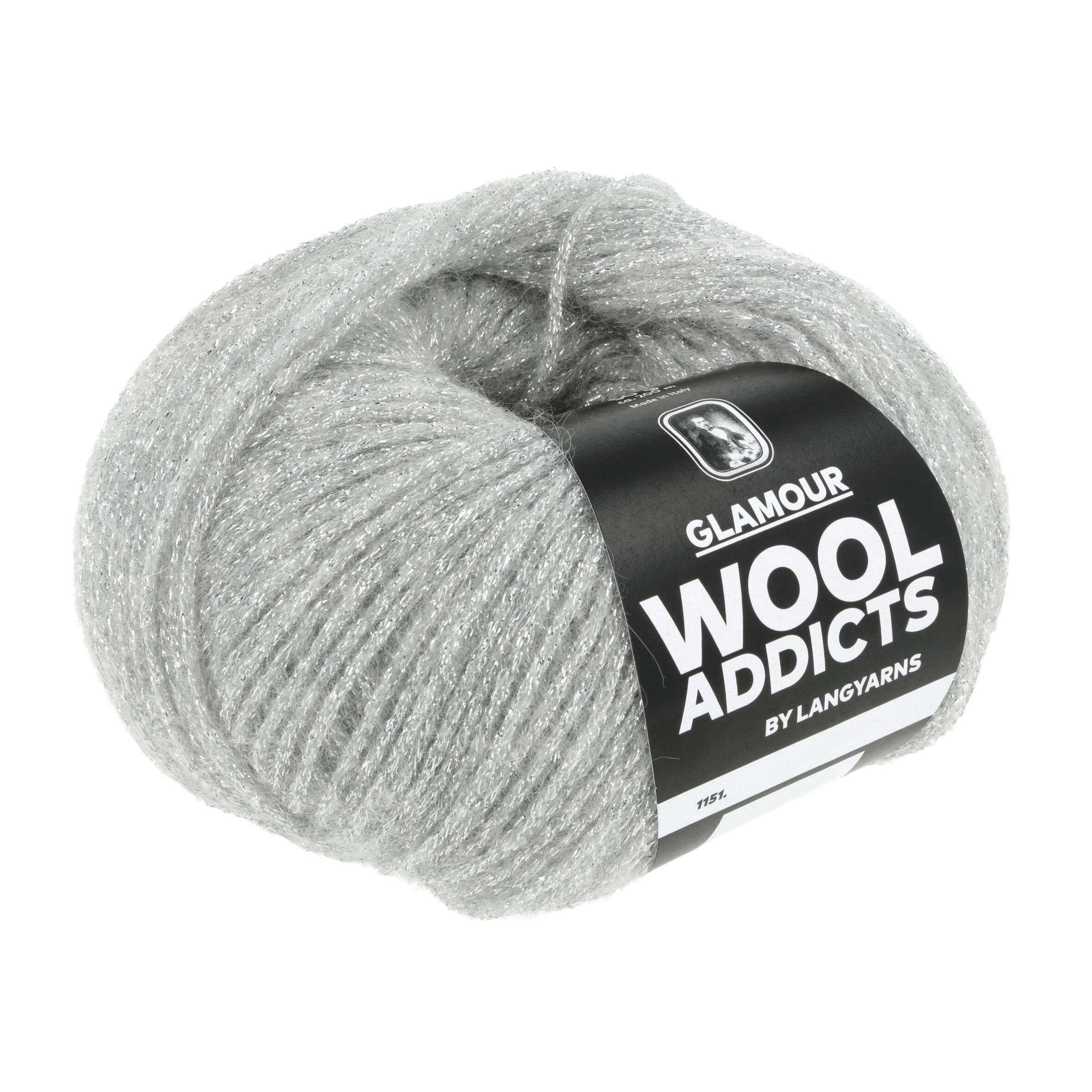 WOOL ADDICTS GLAMOUR 50GR 0023 SILBER