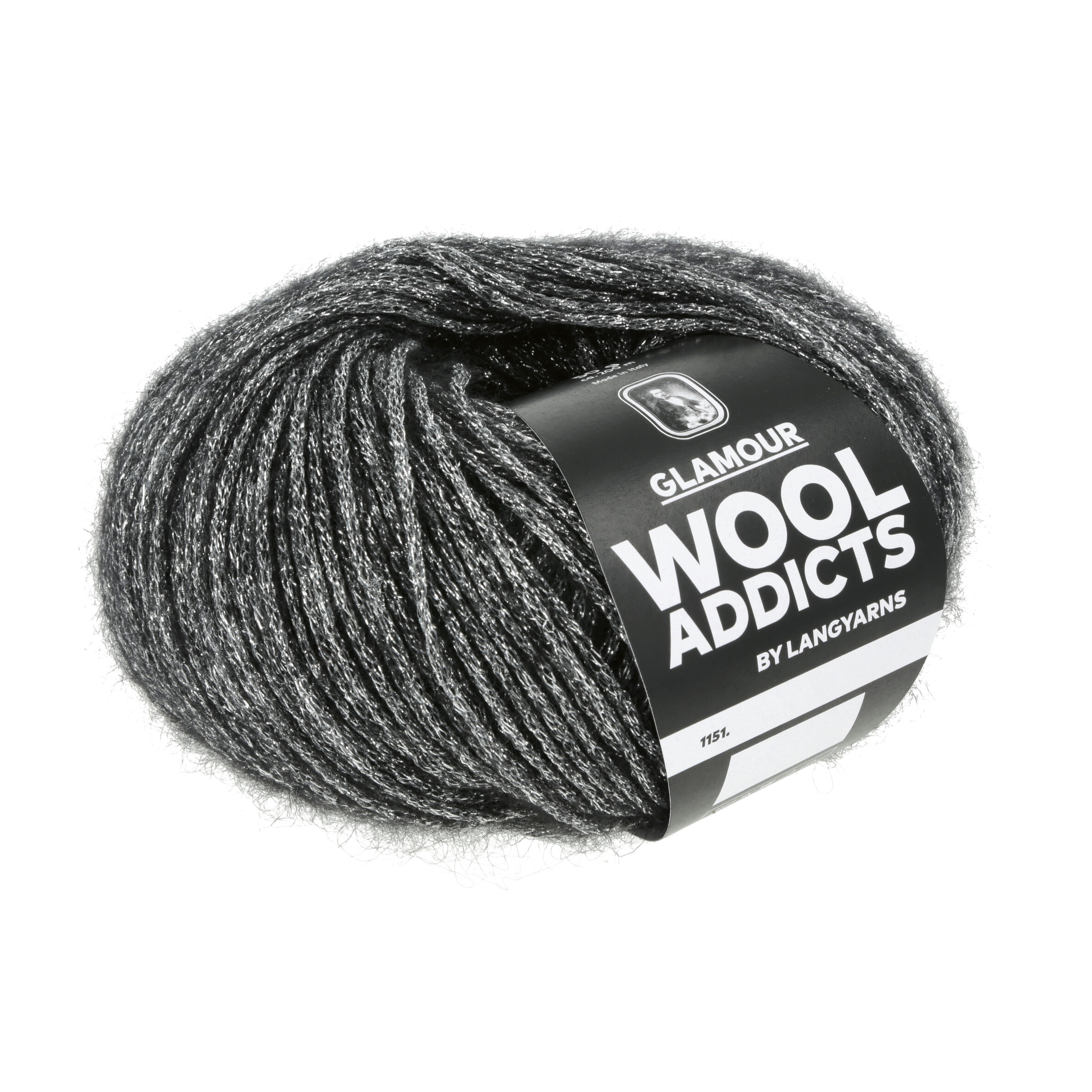 WOOL ADDICTS GLAMOUR 50GR 0004 SCHWARZ